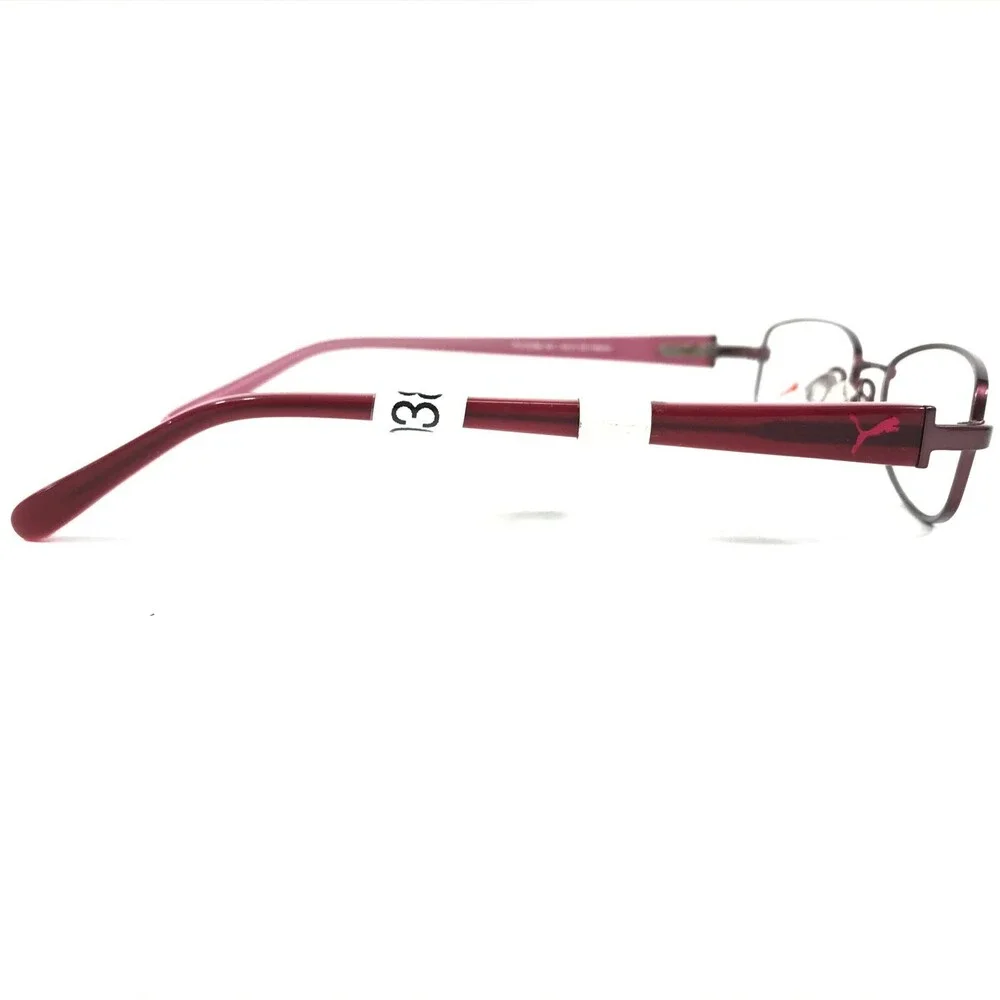 Puma Eyeglasses Frames PU15356 WI Pink Rectangular Oval Full Wire Rim 50-16-135
